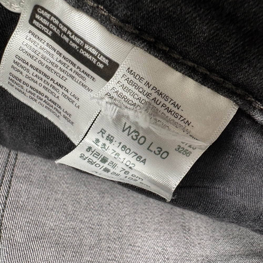 Levi's 311 Shaping‎ Skinny Jeans Black Dark Wash Stretch Denim Pants Size 30x28 - Picture 5 of 13